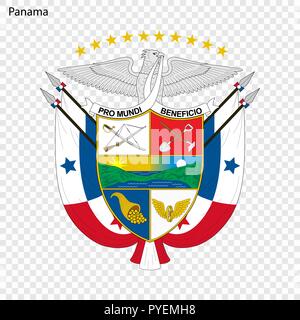 Simbolo di Panama. Emblema nazionale Illustrazione Vettoriale