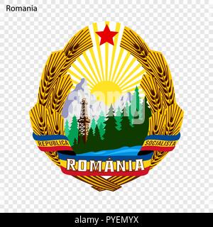 Antico stemma della Romania Illustrazione Vettoriale