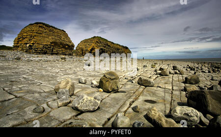 Rhoose Punto e scogliere, nel Galles del Sud (3) Foto Stock