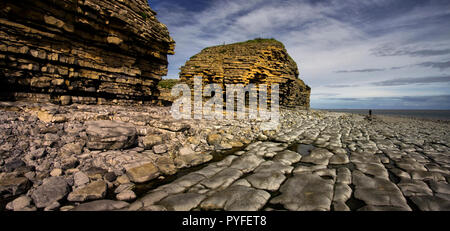 Rhoose Punto e scogliere, nel Galles del Sud (4) Foto Stock