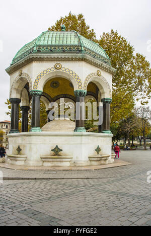 Il tedesco della fontana nella piazza Sultanahmet a Istanbul Foto Stock