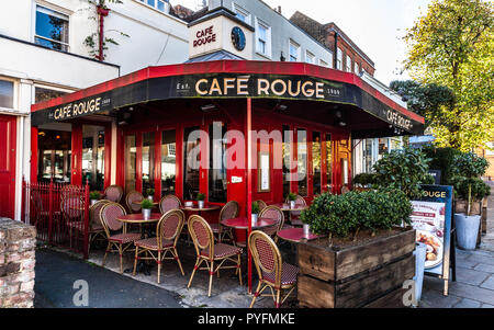 Café Rouge, 6-7, South Grove, Highgate, Londra, Inghilterra, Regno Unito. Foto Stock