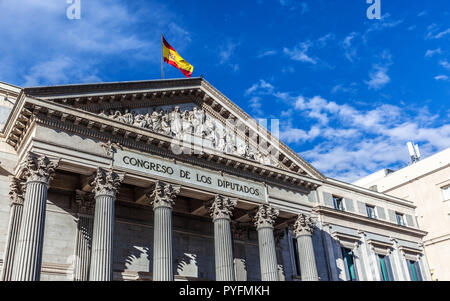 Congreso de los Diputados, Madrid, Spagna. Foto Stock
