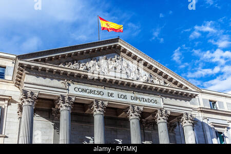 Congreso de los Diputados, Madrid, Spagna. Foto Stock