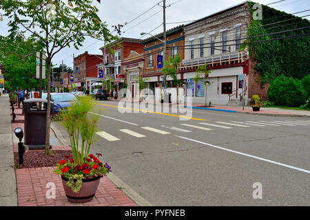 Strada principale nella piccola città di Napoli NY, dito regione del Lago Ontario, County, New York, Stati Uniti d'America Foto Stock