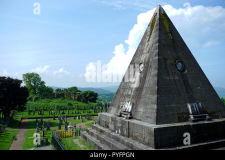 Piramide di star vicino al Castello di Stirling in Scozia Foto Stock