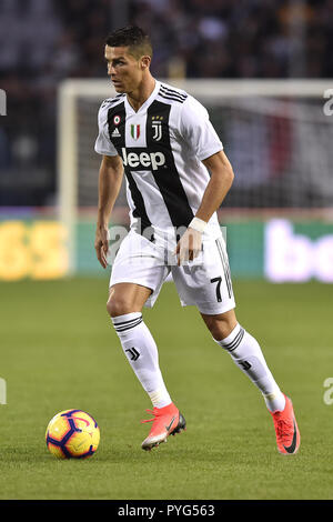 Empoli, Italia. Il 27 ottobre 2018. Cristiano Ronaldo della Juventus durante la Serie A match tra Empoli e Juventus allo Stadio Carlo Castellani, Empoli, Italia il 27 ottobre 2018. Foto di Giuseppe mafia. Credit: UK Sports Pics Ltd/Alamy Live News Foto Stock