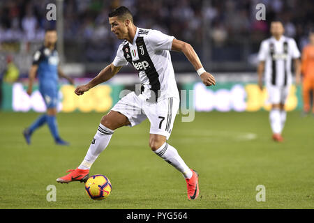 Empoli, Italia. Il 27 ottobre 2018. Cristiano Ronaldo della Juventus durante la Serie A match tra Empoli e Juventus allo Stadio Carlo Castellani, Empoli, Italia il 27 ottobre 2018. Foto di Giuseppe mafia. Credit: UK Sports Pics Ltd/Alamy Live News Foto Stock