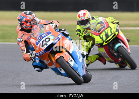 Ottobre 27, 2018: Augusto FERNANDEZ (SPA) sulla No.40 KALEX da Pons hp40 durante il moto2 sessione pratica tre al 2018 MotoGP di Australia a Phillip Island Grand Prix Circuit, Victoria, Australia. Sydney bassa/Cal Sport Media Foto Stock