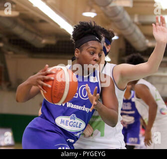 Bad Aibling, Germnany. 27 ott 2018. Ashley Briana WILLIAMS (Wasserburg/US), .tedesco Womans Basketball League 2018/19, Oct 27, 2018 Firegirls Bad Aibling vs TSV Wasserburg, Sportspark Bad Aibling, Credito: Wolfgang Fehrmann/ZUMA filo/Alamy Live News Foto Stock