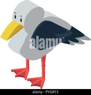 Il design 3D per seagull illustrazione Illustrazione Vettoriale
