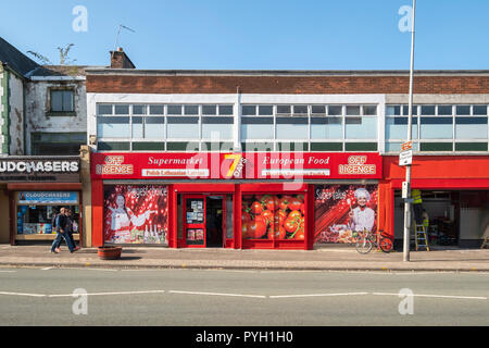 Negozio polacco in Crewe Cheshire Regno Unito Foto Stock