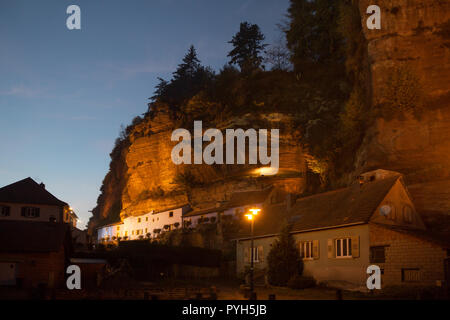 In Francia, le rock houses di Graufthal in Alsace Foto Stock