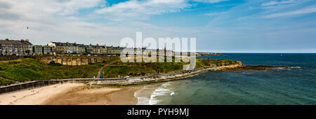 Castello di Tynemouth e Priory Foto Stock