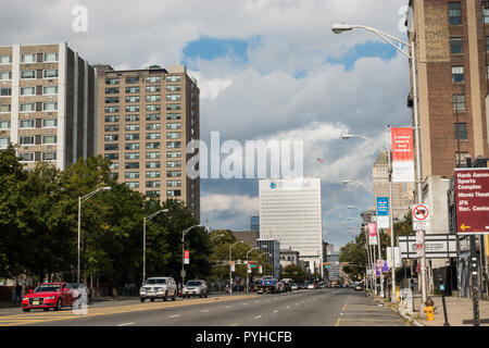 Edificio prudenziali in Newark, NJ, come visto da Broad Street Foto Stock