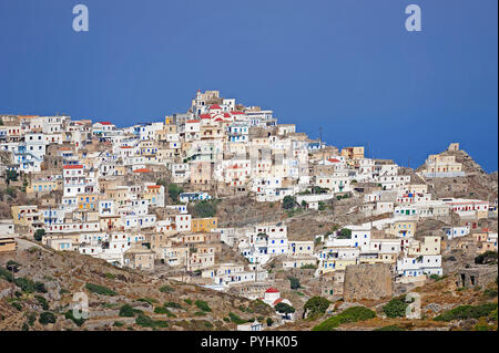 Grecia KARPATHOS villaggio montano di Olympos Foto Stock