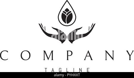 Protezione ambientale vettore nero immagine logo Illustrazione Vettoriale