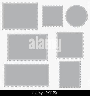 Blank Francobolli Set. Illustrazione Vettoriale Illustrazione Vettoriale
