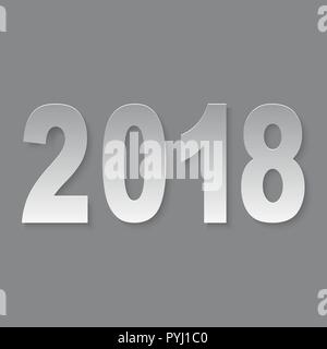 Felice anno nuovo 2018 sfondo vettoriale. Brochure del vettore modello di disegno. Illustrazione Vettoriale