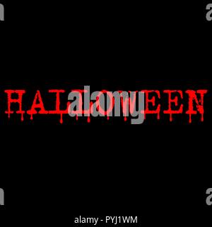 Celebrazione happy Halloween. Vettore lettering del sangue Illustrazione Vettoriale