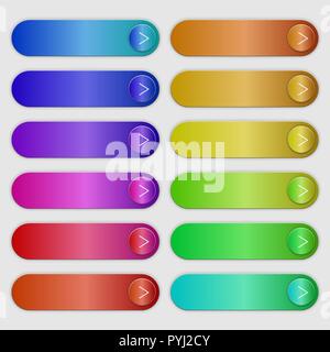 Per saperne di più pulsante. Chiamata a pulsanti di azione set design piatto. Illustrazione Vettoriale