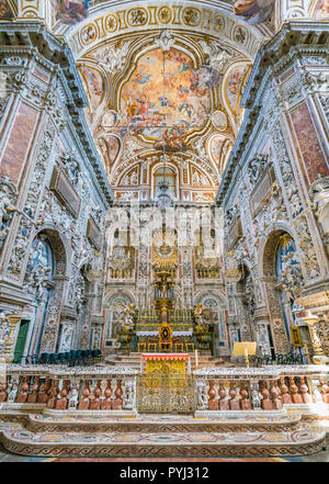 L'altare della chiesa di Santa Caterina a Palermo. La Sicilia Il sud dell'Italia. Foto Stock