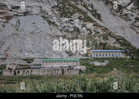 Pyongyang, North-Korea, 09/08/2018: Campo di lavoro o nei campi di lavoro sono utilizzate come una sanzione in North-Korea e sono ampiamente presente Foto Stock