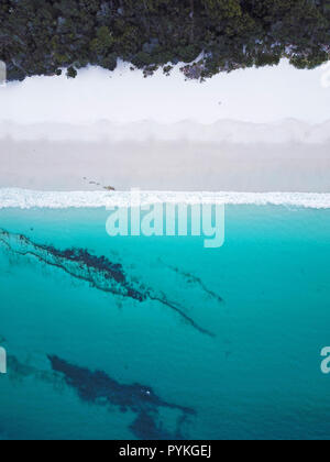 Jervis Bay. 28 ott 2018. Foto aeree prese su 28 Ottobre, 2018 mostra la Hyams Beach a Jervis Bay, Australia. Credito: Pan Xiangyue/Xinhua/Alamy Live News Foto Stock