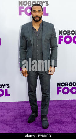 New York, Stati Uniti d'America. 28 ottobre, 2018. Omari Hardwick assiste la prima mondiale di "Nessuno il fool' al AMC Lincoln Square a New York City il 28 ottobre 2018. Credito: Jeremy Burke/Alamy Live News Foto Stock