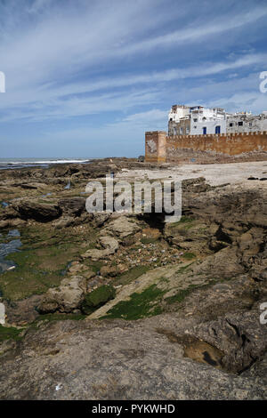 Skala de la Ville Essaouira, Marocco, Africa Foto Stock