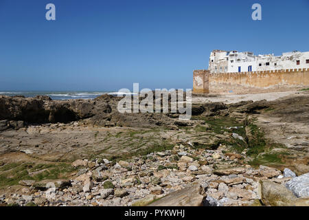 Skala de la Ville Essaouira, Marocco, Africa Foto Stock