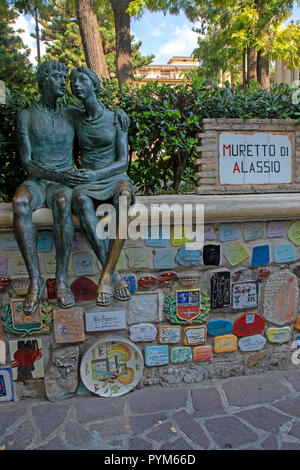 Il Muretto di Alassio (Muretto di Alassio) Foto Stock