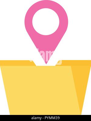 File Cartella Posizione pin social media Illustrazione Vettoriale