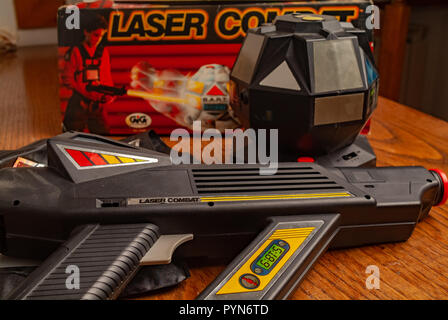 Anni ottanta gioco laser Foto Stock