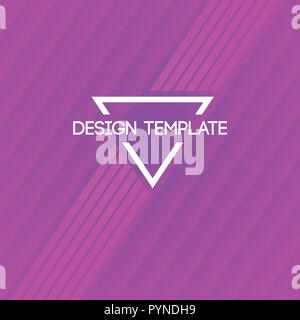 Abstract concetto creativo modello di impaginazione. Coperchio alla moda, scheda, flyer, poster design con linee diagonali. Illustrazione Vettoriale. Rosa, viola i colori. Mod Illustrazione Vettoriale