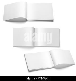 Brochure vuoto magazin mock-up design Foto Stock