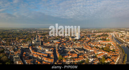 Vista aerea di Middelburg, Zeeland Foto Stock