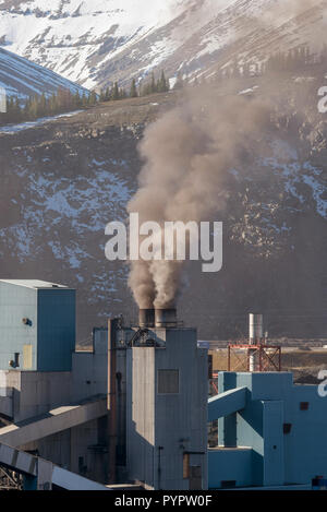 Luscar miniera a Cadomin Alberta Foto Stock