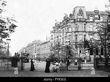 Queens Park Gate, Glasgow, inizio anni '1900 Foto Stock