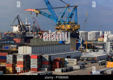 Keppel Verolme Shipyard, Rotterdam, Paesi Bassi, Europa Foto Stock