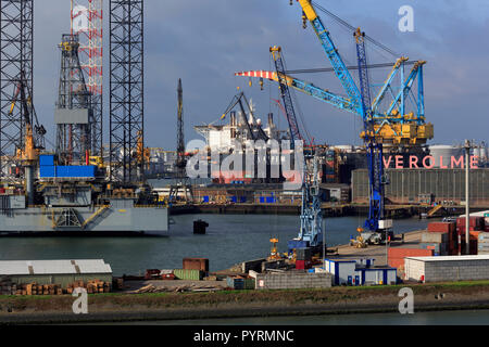 Keppel Verolme Shipyard, Rotterdam, Paesi Bassi, Europa Foto Stock