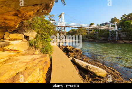 Prezzemolo Bay Bridge di sospensione nella Vaucluse. Sydney, Australia Foto Stock