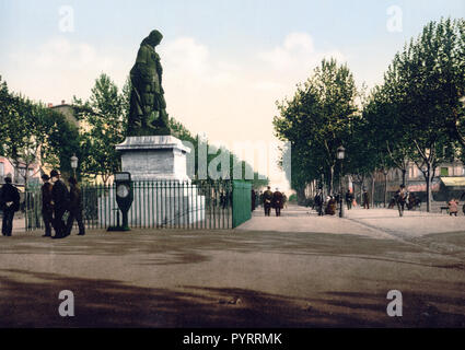 Statua Paul Riquet e di Allées, Béziers, Francia ca. 1890-1900 Foto Stock