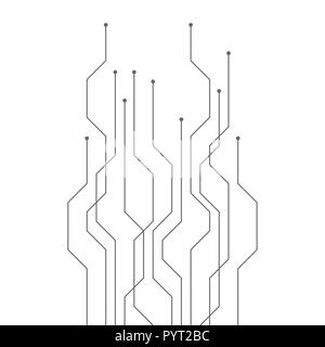 La tecnologia digitale con circuiti elettronici elementi scheda illustrazione vettoriale EPS10 Illustrazione Vettoriale