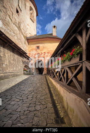 Nel castello di Orava, Slovacchia Foto Stock