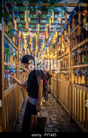 08-12-2017 Hikawa Santuario a Kawagoe - Prefettura di Saitama. Wind Chime (fuurin) Festival Foto Stock