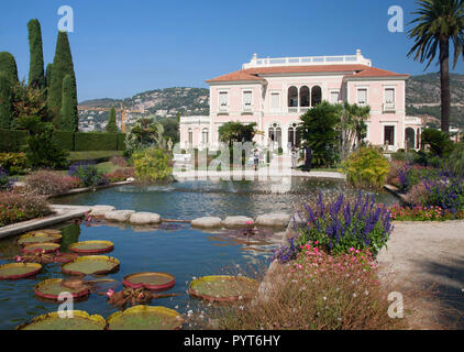 Villa Ephrussi de Rothschild a Saint-Jean-Cap-Ferrat, Costa Azzurra Foto Stock