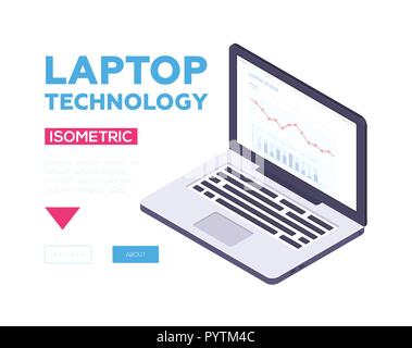 La tecnologia portatile banner - moderno vettore illustrazione isometrica Illustrazione Vettoriale