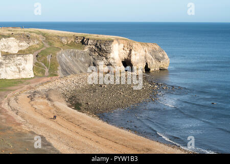 Nasi punto all'estremità nord della spiaggia di Blast, Seaham, Co. Durham, England, Regno Unito Foto Stock