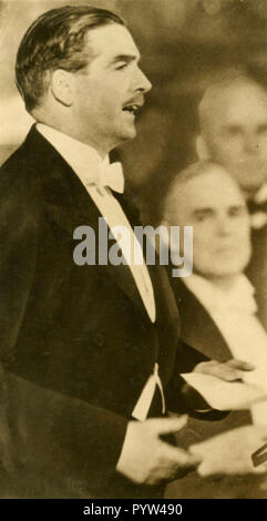 PM britannico Anthony Eden, NY, STATI UNITI D'AMERICA 1930 Foto Stock